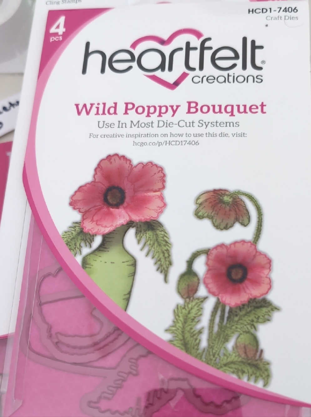 Heartfelt creations Wild Poppy Stamps, dies, Paper And Mold